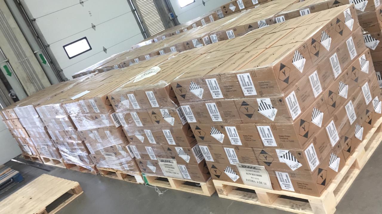 Preparación de pallets para envío